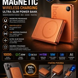Hoco Magnetic 10,000 Ultra Slim PowerBank